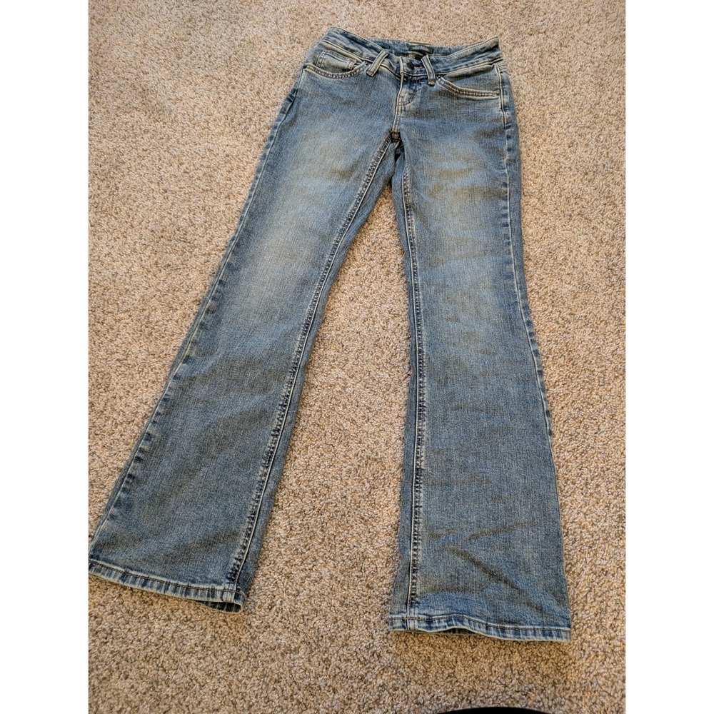 Wild Fable Women Low Rise Bootcut Jeans Blue Medium Wash Denim Size 00 30 Inseam